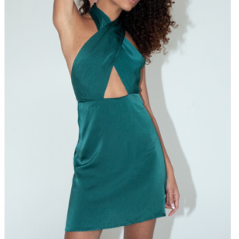 cross front dress